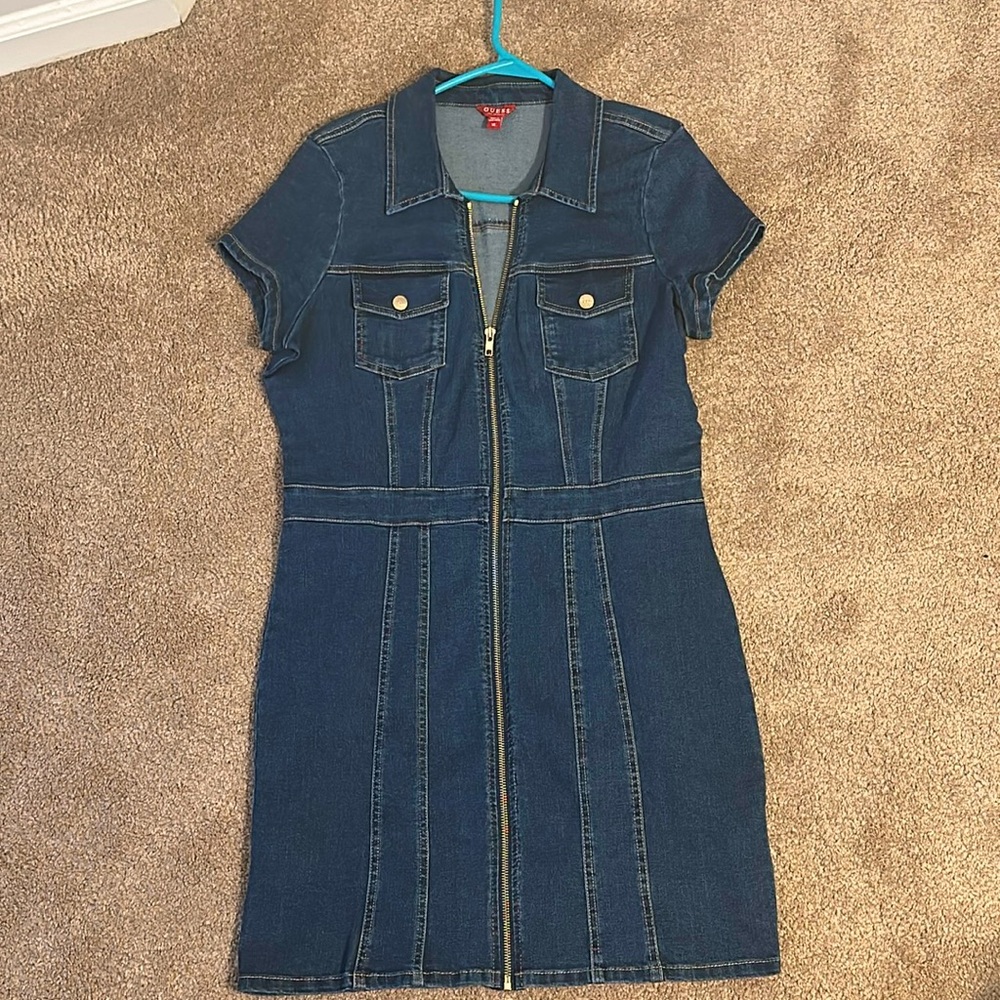 Guess Denim Short Sleeved Dress